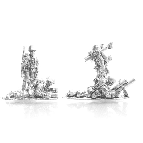 PSK 46 MM WZ. Mortar Team moving and firing